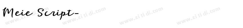 Meie Script字体转换